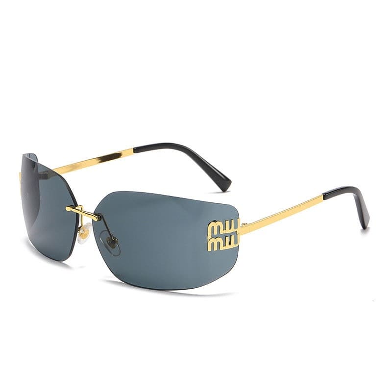 Óculos de Sol Feminino Moldura Metálica Miu Miu - Versão Preta - Lojas LA