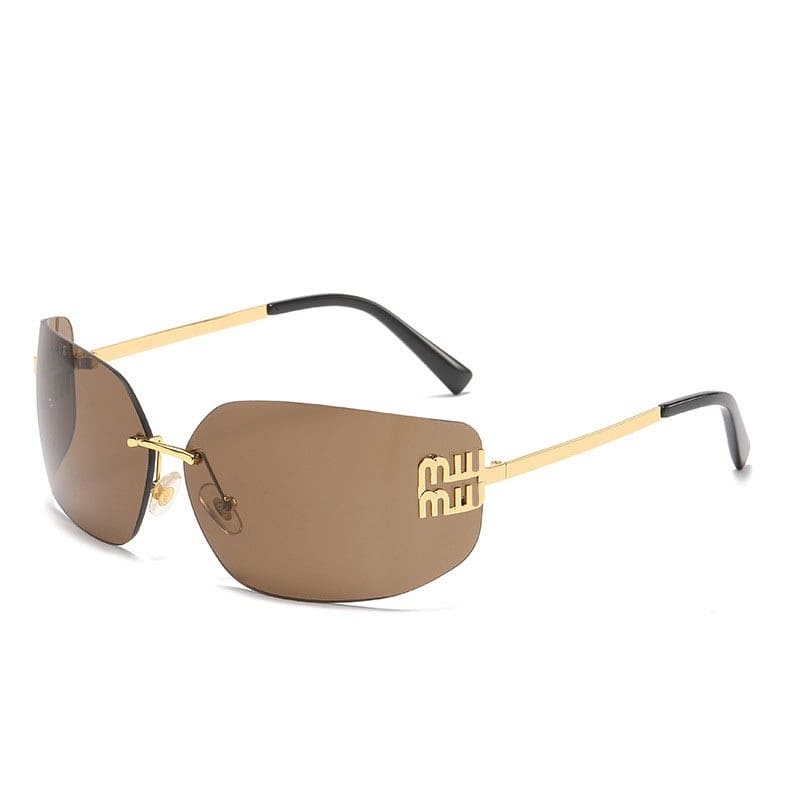 Óculos de Sol Feminino Moldura Metálica Miu Miu - Versão Dourada - Lojas LA