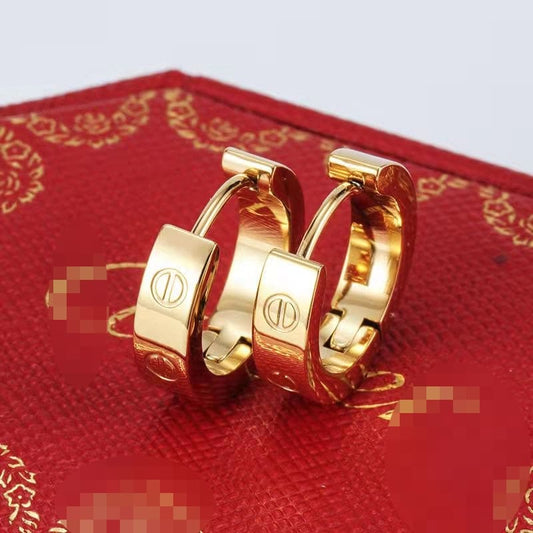 Brinco Circular Hipoalergênico Feminino - Versão Dourada - Lojas LA