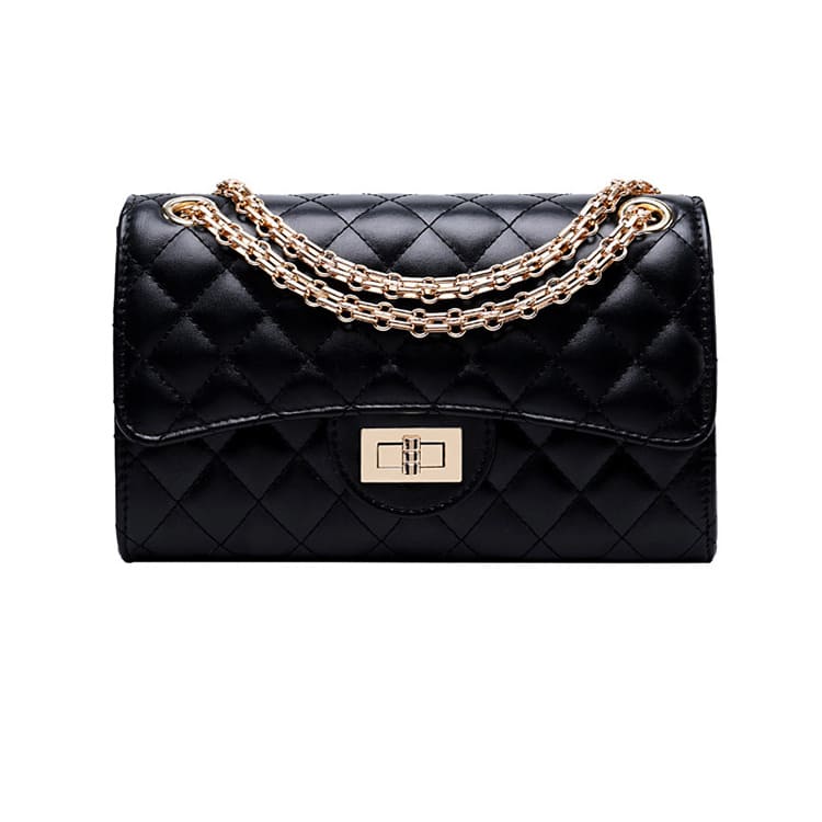Bolsa de Couro Casual de Corrente - Vista Lateral - Lojas LA