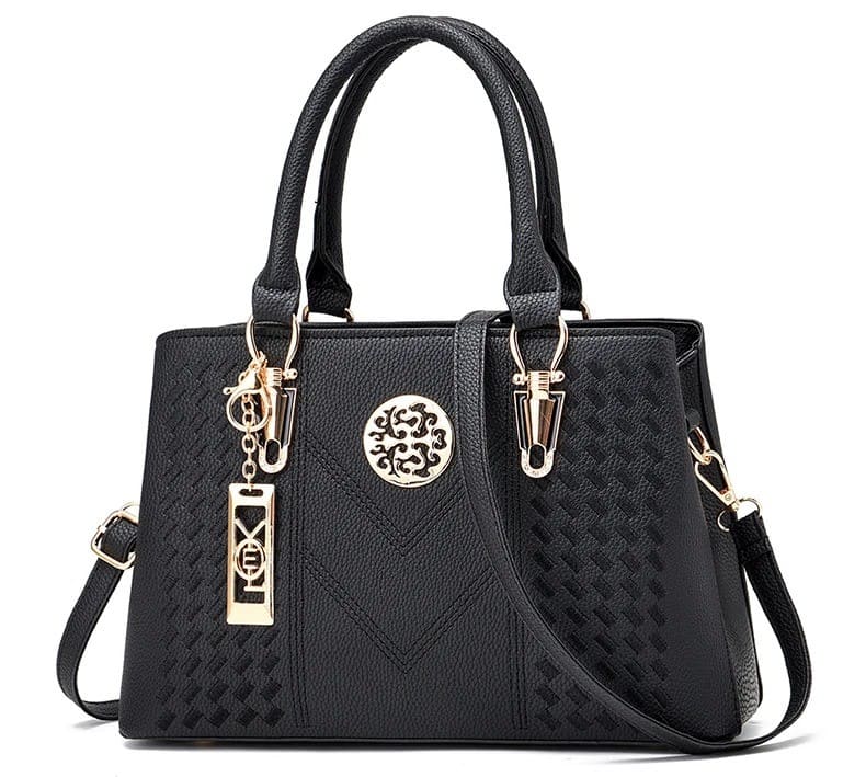 Bolsa de Couro Feminina Bordada Alta Qualidade - Detalhe Interior - Lojas LA