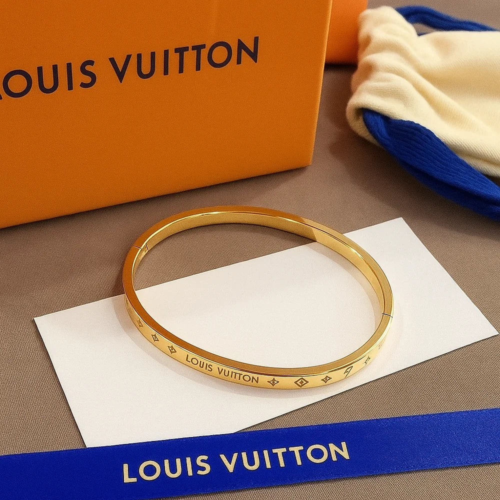 Pulseira Feminina Aço Inoxidável Requintada Dourado - Bracelete Feminino - Lojas LA