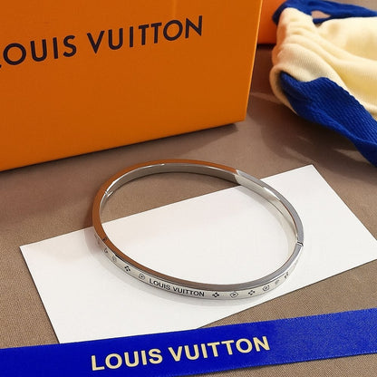 Pulseira Feminina Aço Inoxidável Requintada Prata - Bracelete Feminino - Lojas LA
