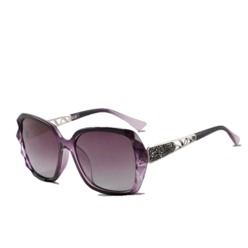 Óculos de Sol Feminino Marca de Moda UV400 - Versão Preta - Lojas LA