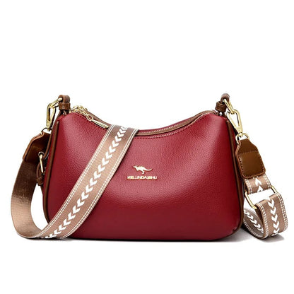 Bolsa de Couro Genuíno Premium para Mulheres - Detalhe Alça - Lojas LA