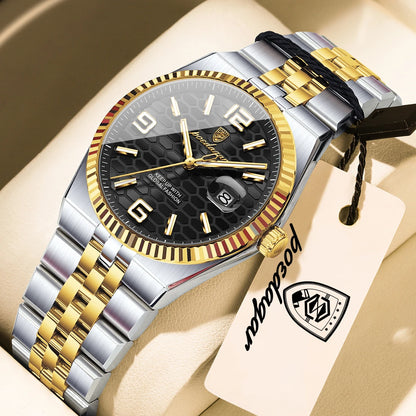relógio feminino prata e dourado com preto