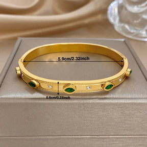 Pulseira Bracelete Feminino Vintage Zircônia Premium Dourado - Detalhe Acabamento - Lojas LA