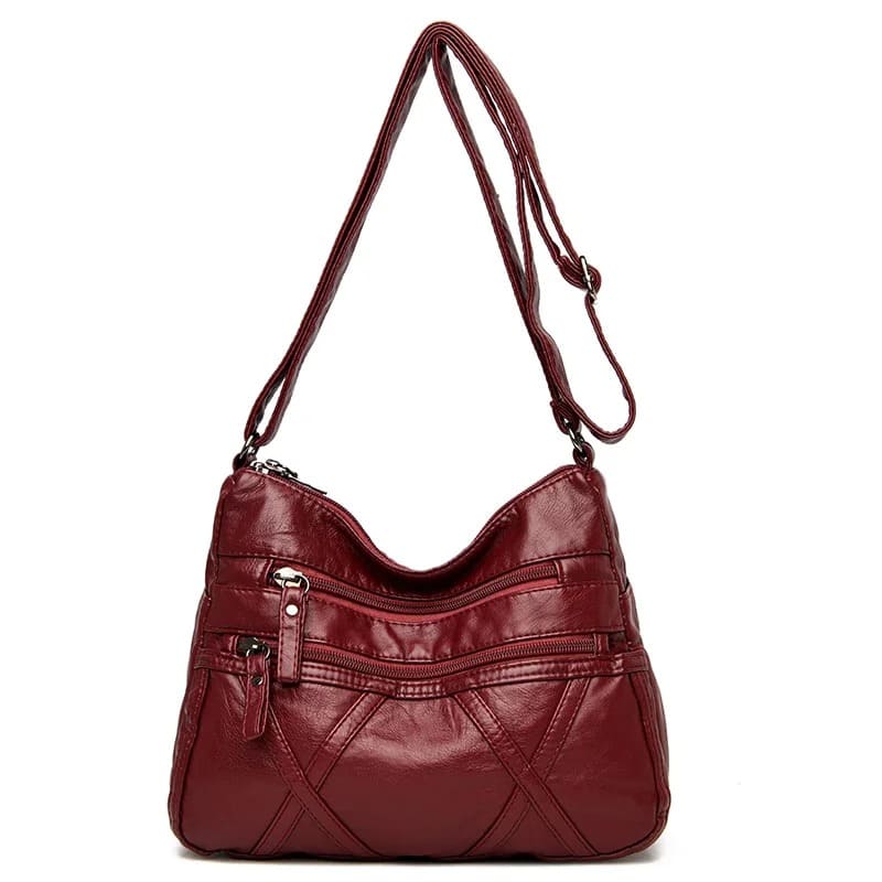 Bolsa de Couro Macio Crossbody para Mulheres - Detalhe Interior - Lojas LA