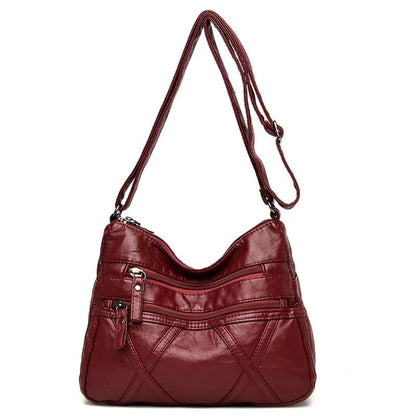 Bolsa de Couro Macio Crossbody para Mulheres - Detalhe Interior - Lojas LA