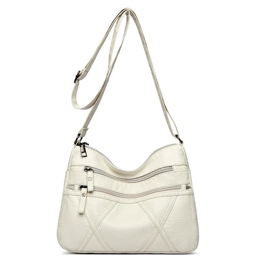 Bolsa de Couro Macio Crossbody para Mulheres - Vista Principal - Lojas LA