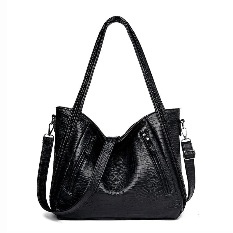 Bolsa de Couro Crocodilo Grande Capacidade Premium - Vista Principal - Lojas LA