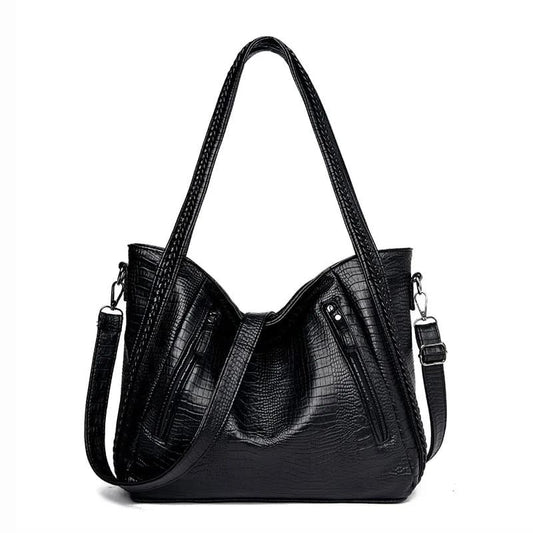 Bolsa de Couro Crocodilo Grande Capacidade Premium - Vista Principal - Lojas LA