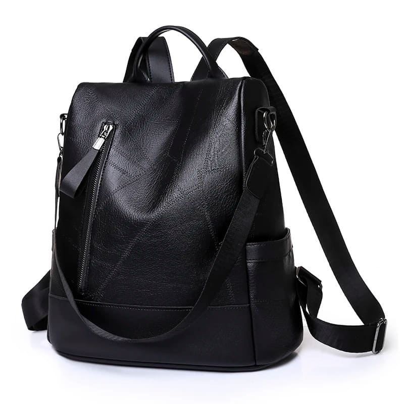 Mochila feminina couro macia grande capacidade — vista principal Lojas LA
