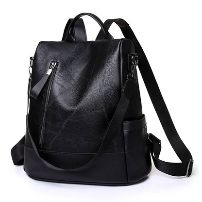 Mochila feminina couro macia grande capacidade — vista principal Lojas LA