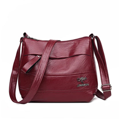 Bolsa de Couro Crossbody Premium - Detalhe Interior - Lojas LA