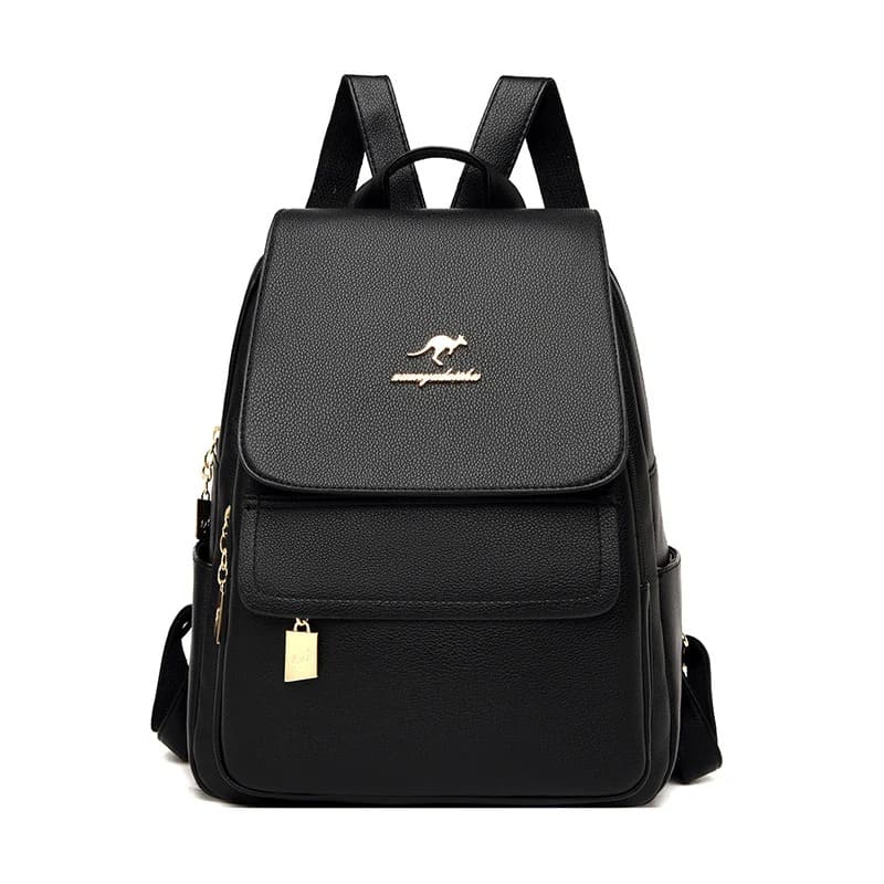 Mochila feminina couro ecológico grande capacidade — vista principal Lojas LA