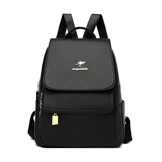 Mochila de Couro Feminina Grande Capacidade - Vista Principal - Lojas LA