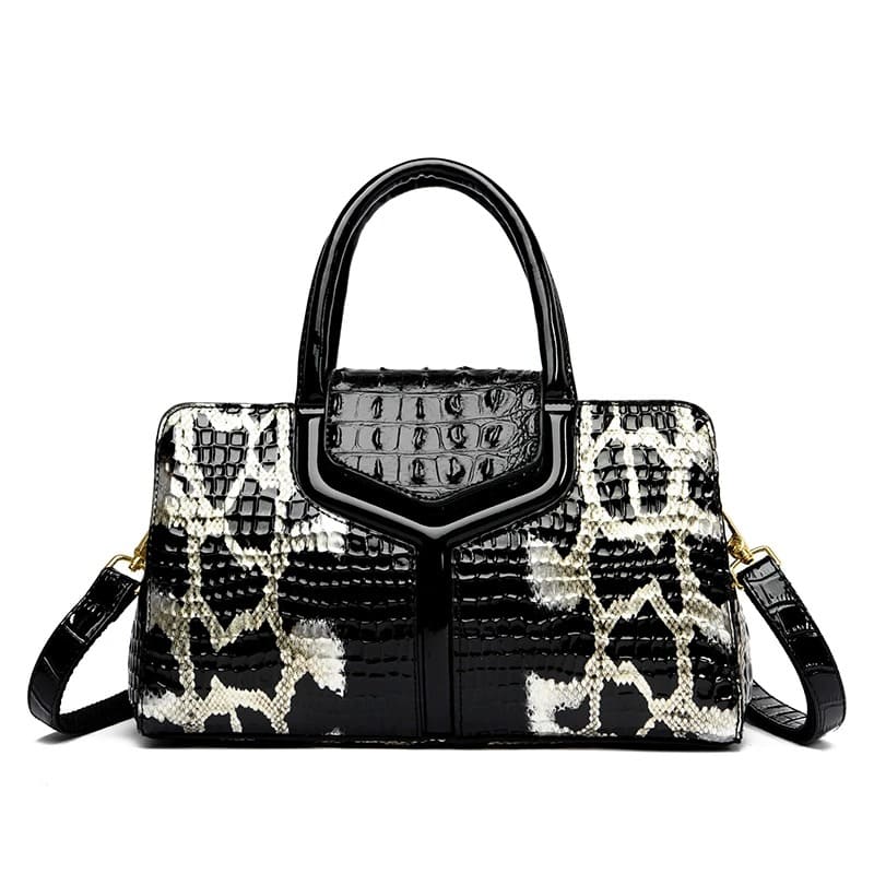 Bolsa de Couro Crocodilo Grande Capacidade - Vista Principal - Lojas LA