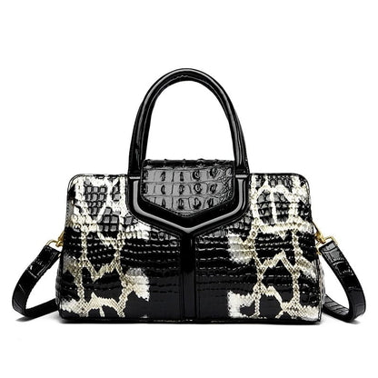 Bolsa de Couro Crocodilo Grande Capacidade - Vista Principal - Lojas LA