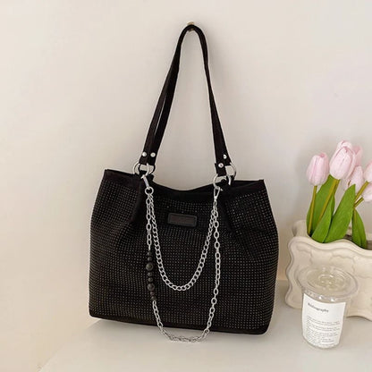 Bolsa Feminina de Luxo Grande Capacidade - Vista Lateral - Lojas LA