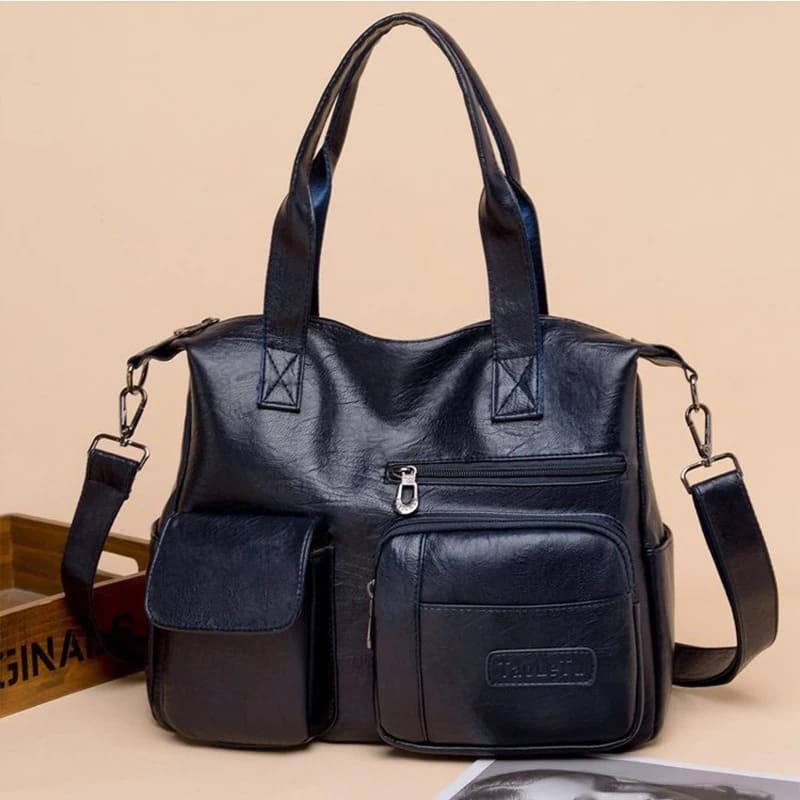 Bolsa de Luxo Crossbody de Couro - Vista Lateral - Lojas LA