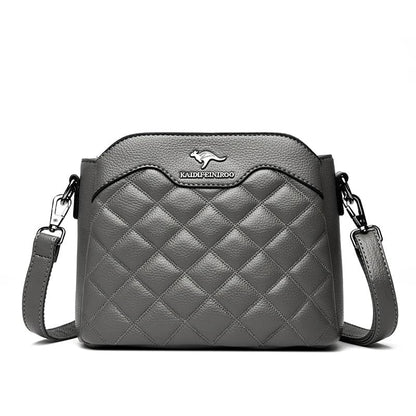 Bolsa Crossbody de Couro Macio Alta Qualidade