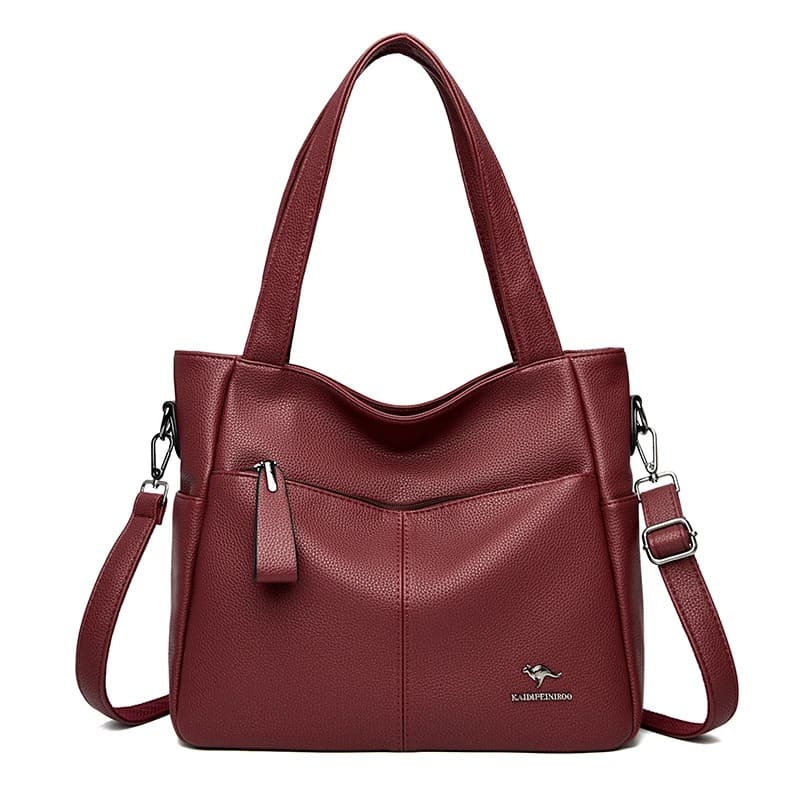 Bolsa de Couro Macio Para Mulheres Alta Qualidade - Detalhe Alça - Lojas LA