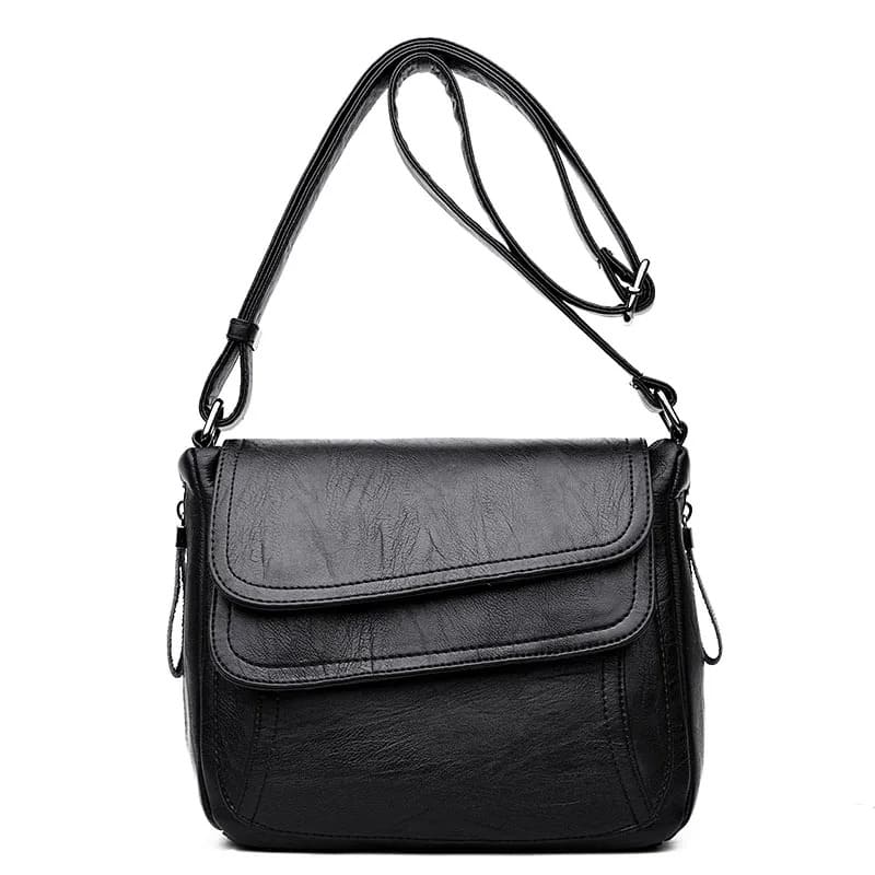 Bolsa de Couro Crossbody Alta Qualidade - Vista Lateral - Lojas LA