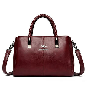 Bolsa de Couro de Luxo Crossbody 3 Camadas