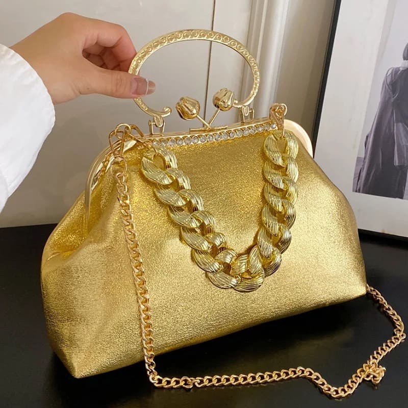 Bolsa Feminina de Couro Ecológico Luxury - Vista Lateral - Lojas LA