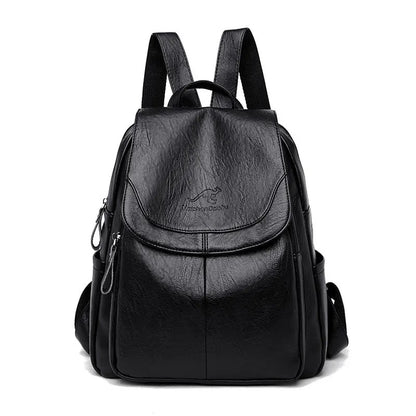 Detalhe alça mochila feminina vintage couro ajustável