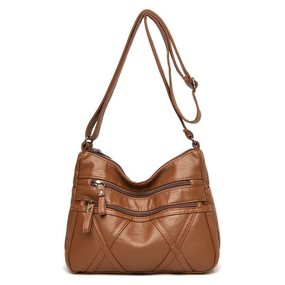 Bolsa de Couro Macio Crossbody para Mulheres