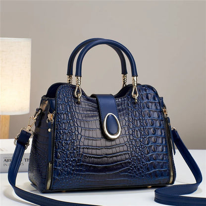 Bolsa de Couro Crocodilo Premium - Detalhe Interior - Lojas LA