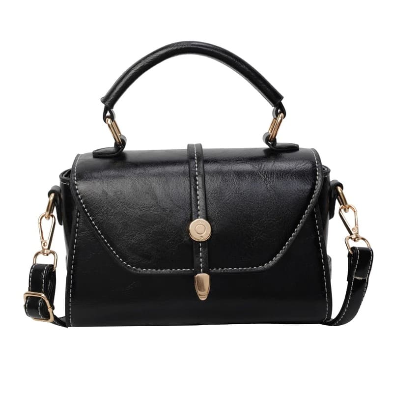 Bolsa de Couro Feminina Alta Qualidade - Detalhe Fechamento - Lojas LA