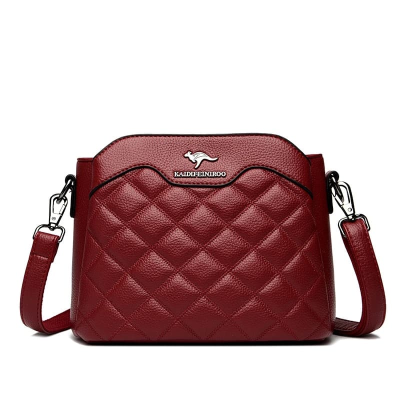 Bolsa Crossbody de Couro Macio Alta Qualidade - Detalhe Fechamento - Lojas LA