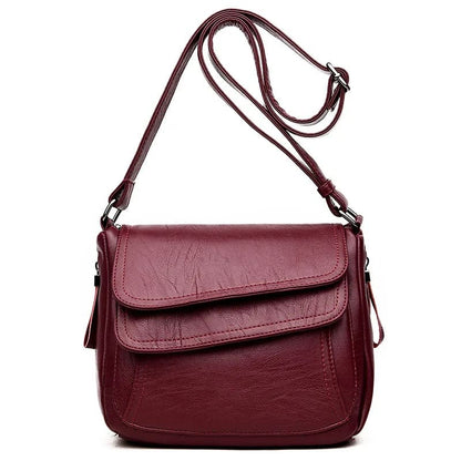 Bolsa de Couro Crossbody Alta Qualidade - Detalhe Interior - Lojas LA