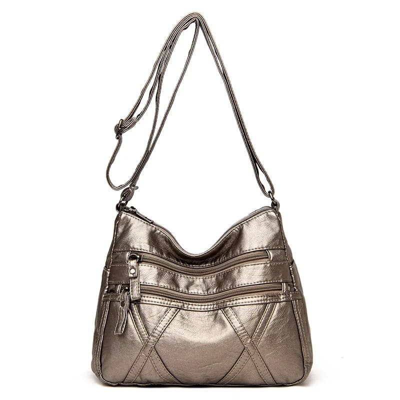 Bolsa de Couro Macio Crossbody para Mulheres