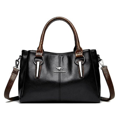 Bolsa de Couro Macio Retrô Alta Qualidade - Detalhe Textura - Lojas LA
