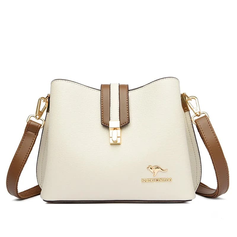 Bolsa de Couro Casual Alta Capacidade - Detalhe Interior - Lojas LA