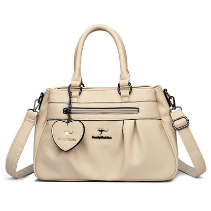 Bolsa de Couro Feminina Moda Atual - Detalhe Fechamento - Lojas LA