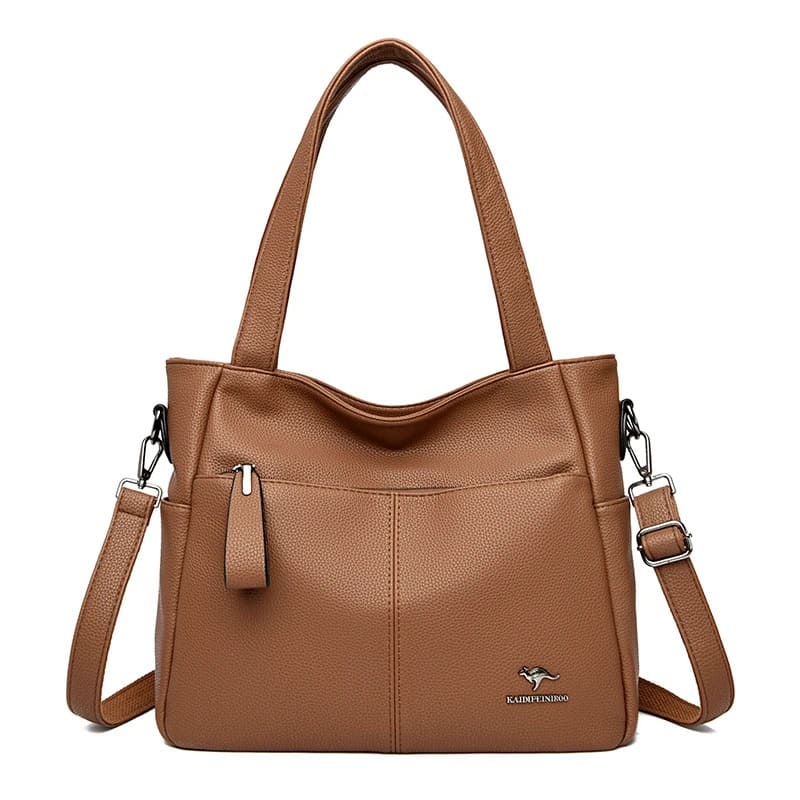 Bolsa de Couro Macio Para Mulheres Alta Qualidade - Vista Lateral - Lojas LA