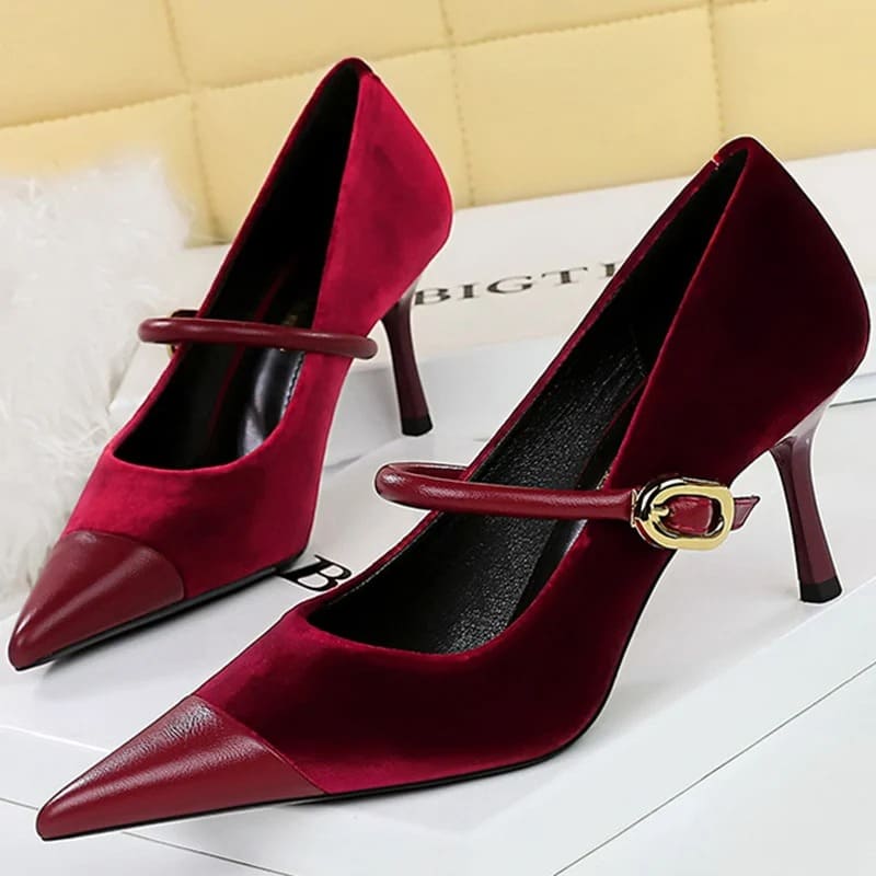 Sapato Scarpin Feminino Salto Fino Colorido Modelo VANESSA