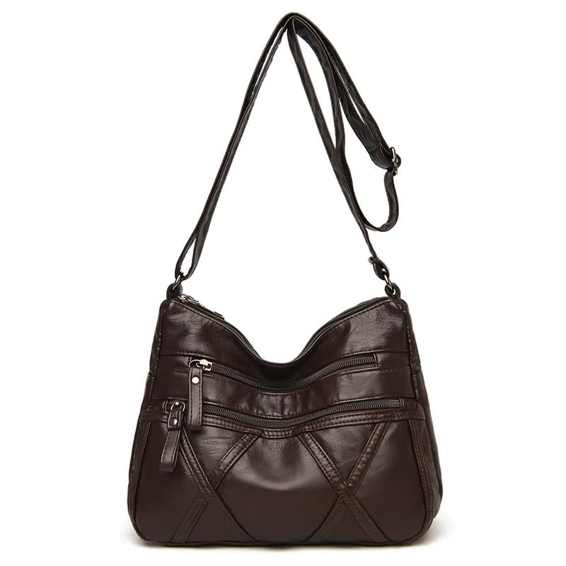 Bolsa de Couro Macio Crossbody para Mulheres - Detalhe Alça - Lojas LA