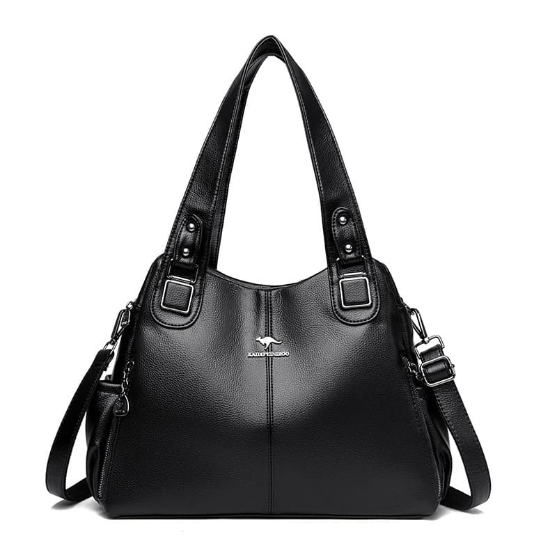 Bolsa Feminina em Couro Genuíno Premium com Carteiras - Vista Principal - Lojas LA