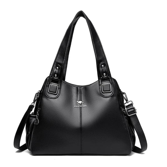 Bolsa Feminina em Couro Genuíno Premium com Carteiras - Vista Principal - Lojas LA