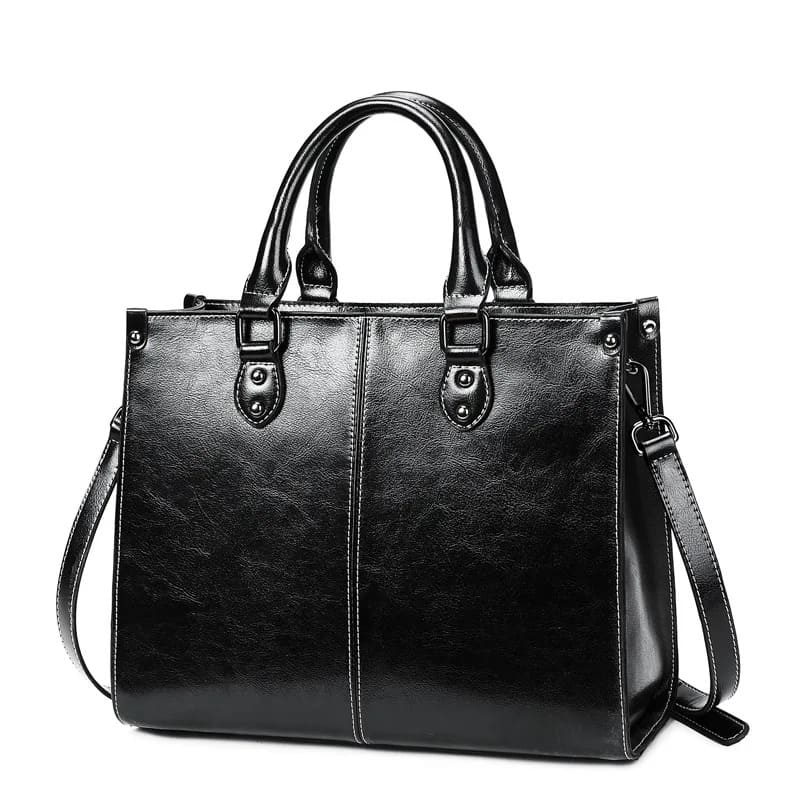 Bolsa em Couro Genuíno Feminina - Detalhe Textura - Lojas LA