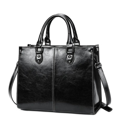 Bolsa em Couro Genuíno Feminina - Detalhe Textura - Lojas LA