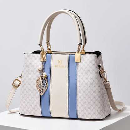 Bolsa de Couro Feminina Grande Capacidade - Vista Lateral - Lojas LA