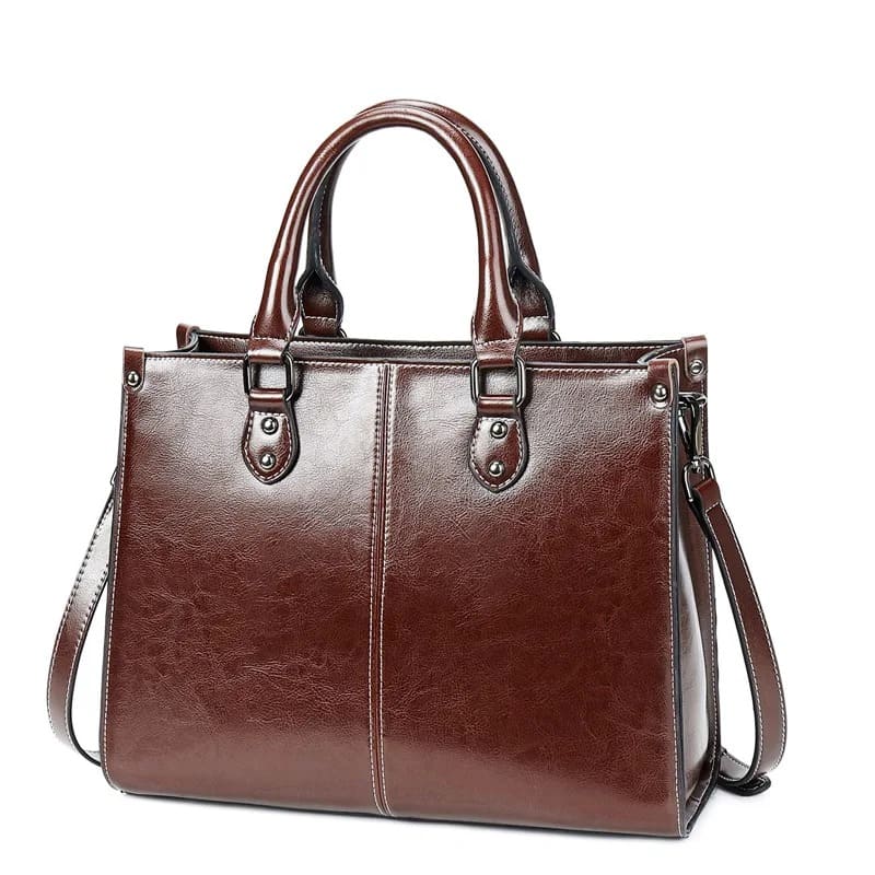 Bolsa em Couro Genuíno Feminina - Vista Principal - Lojas LA