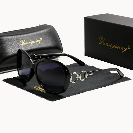 Óculos de Sol Feminino Polarizado Moda Borboleta UV400 - Vista Frontal - Lojas LA